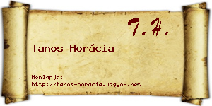 Tanos Horácia névjegykártya